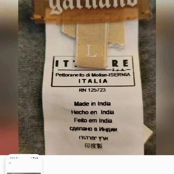 Galliano Gray and Cream Dress - Picture 5 of 6